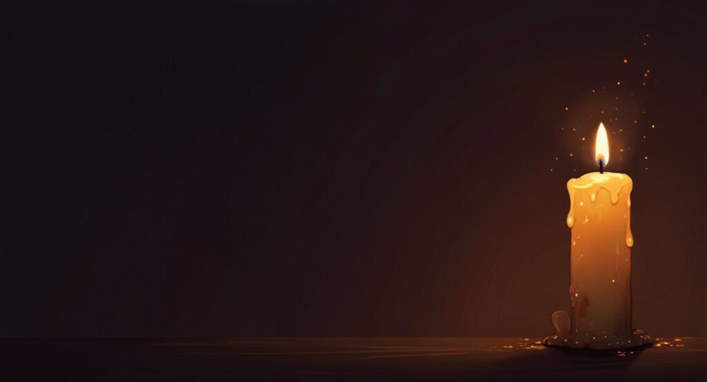 a light shining on a dark background
