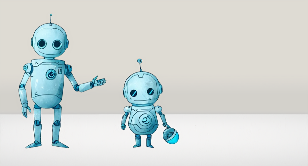 A simple and heartwarming story about two robots