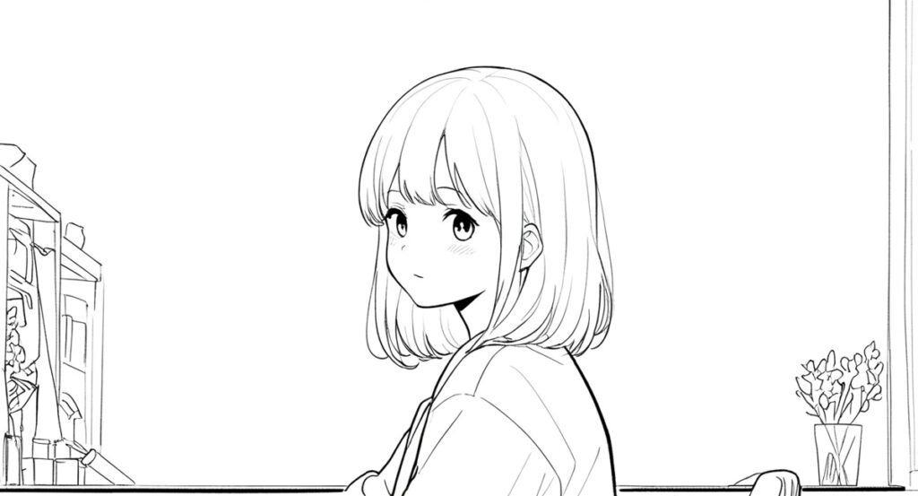 a cartoon of a woman