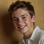 a smiling boy in a white shirt- Mix Stories