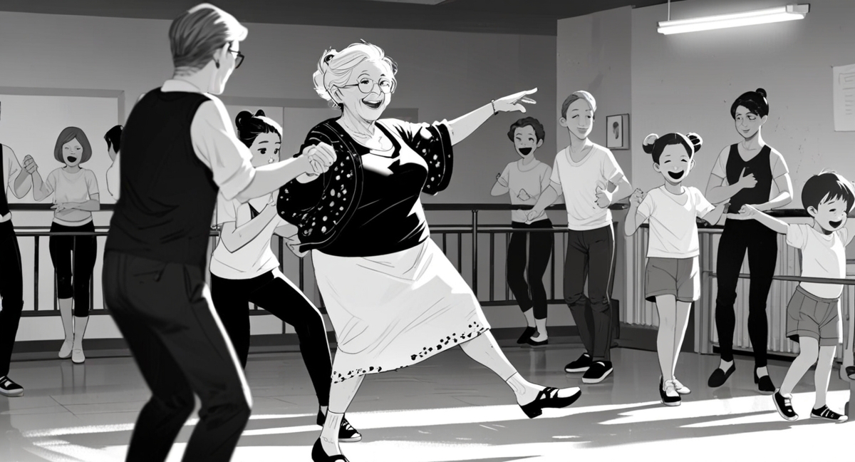Grandma Joins the Dance Class