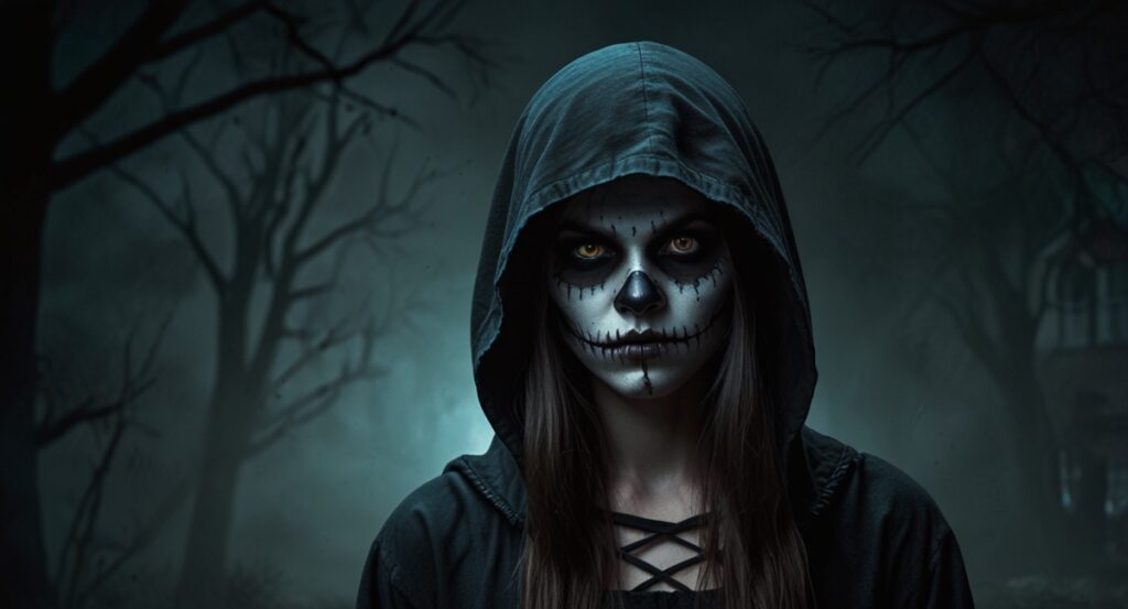 A scary girl ghost
